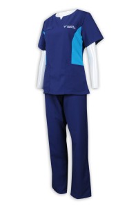 NU054 Design Women's Clinic Uniform Set Female Supervisor Nursing Staff Uniform 65% Polyester 35% Cotton Clinic Uniform Manufacturer  ot scrub suit online